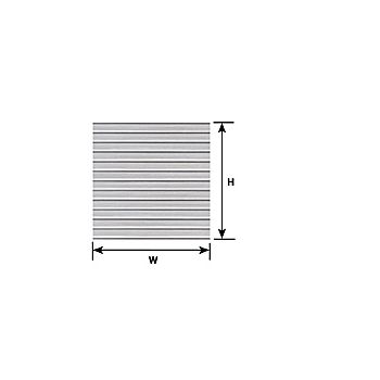 Plastruct - 1/100 SHEET ROOF RIBBED SILVER 0.5x300x175MM 1X PSM-13