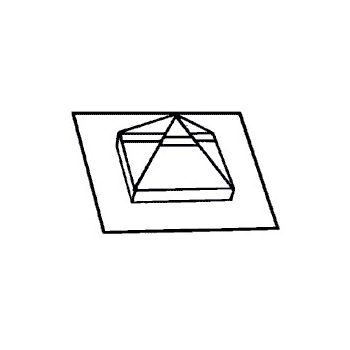 Plastruct - SKYLIGHT SQUARE PYRAMID STYRENE OPAQUE WH. 7X SKDS-74