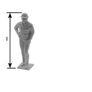 Plastruct - 1/24 FIGURE STANDING ABS TAN 76.2MM 2X FS-16