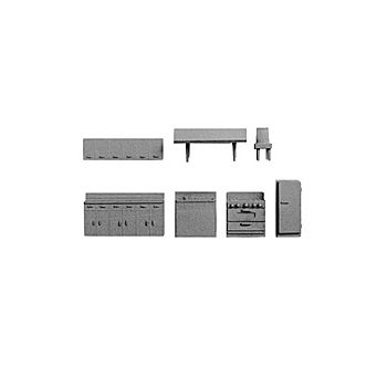 Plastruct - 1/48 KITCHEN SET POLY. MULTI 7X HLK-48