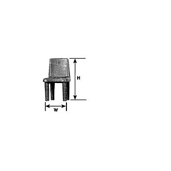 Plastruct - 1/48 STANDARD CHAIR C STY. WH. 17.5x10.3MM 1X OLC-20