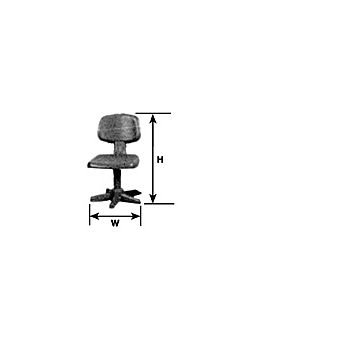 Plastruct - 1/48 STENO CHAIR D STY. WH. 15.9x9.9MM 1X OLC-30