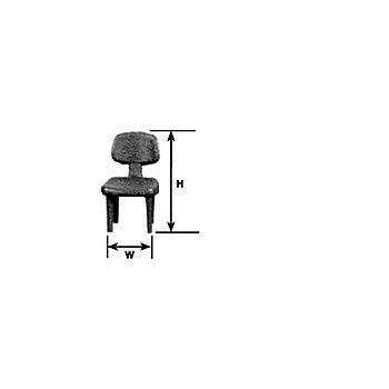 Plastruct - 1/48 STANDARD CHAIR E STY. WH. 16.7x9.9MM 1X OLC-40
