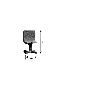 Plastruct - 1/48 STENO CHAIR L URET. WH. 17.5x9.5MM 2X OLC-100