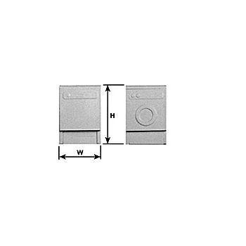 Plastruct - 1/24 CLOTHES WASHING MACH STY. WH. 34.1x23.8MM 1X HCW-24
