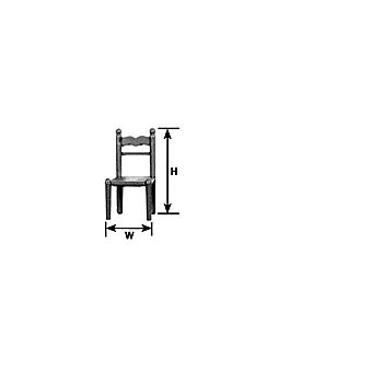 Plastruct - 1/24 DINING CHAIR A STY. WH. 39.7x20.6MM 1X HDC-24