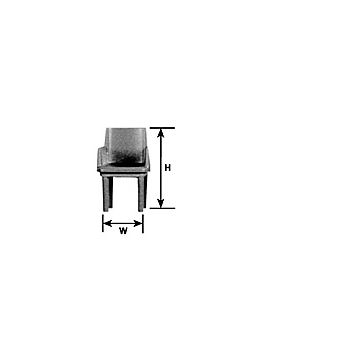 Plastruct - 1/24 ARM CHAIR I STY. WH. 32.5x20.6MM 1X OLC-92