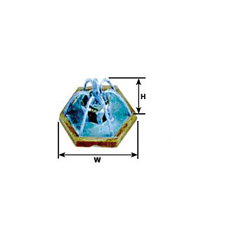 Plastruct - 1/48 HEXAGON FOUNTAIN STY. MULTI 30.2x36.5MM 1X FTNH-44