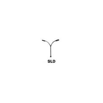 Plastruct - 1/100 DBL ARM BLVD. L. 80'S STY. YEL 76.2x52.4MM 4X SLD-101