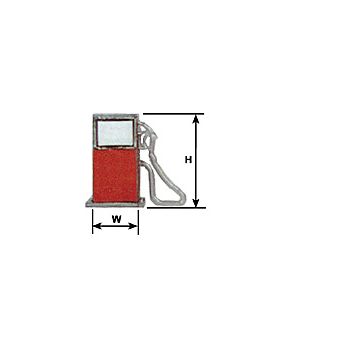 Plastruct - 1/48 GAS PUMP POLY. 24.6x28.6MM 3X GAS-48