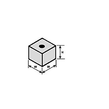 Plastruct - COLUMN BLOCK ABS LIGHT GRAY 9.5x 9.5MM 5X CB-16