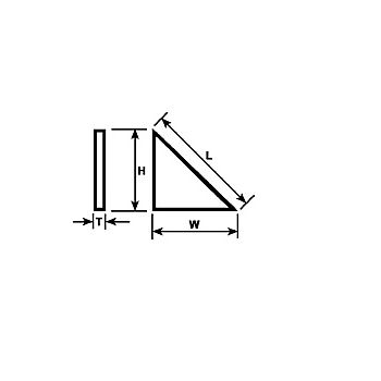 Plastruct - SUPPORT GUSSET ACRYL CL. 6.4x8.7x1.3MM 5X G-8