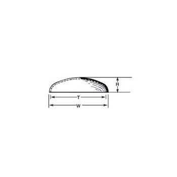 Plastruct - ELLIPTICAL DOME TB-16 ACRYL CL. 12.7x2.8MM 5X VHE-16