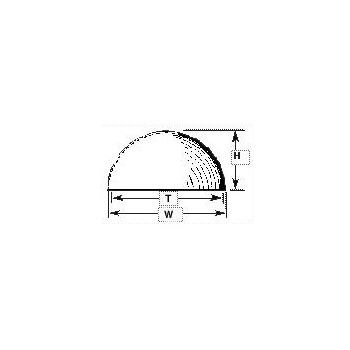 Plastruct - HEMISPH. DOME TB-12 ACRYL CL. 9.5x4.0x4.8MM 5X VHH-12