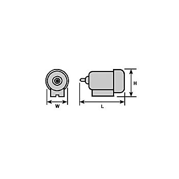 Plastruct - MOTOR ABS GREEN 6.4x7.9x9.5MM 3X M-2