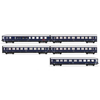 Rivarossi - 1/87 DB 5-P PASSANGER TRAIN BLAUER ENZIAN BLUE III (12/24) *