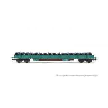 Rivarossi - FS 4-AXLE STAKE WAGON WAGON RES WIRE COILS VI (12/23) *