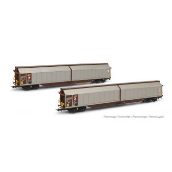 Rivarossi - FS 2-P CLOSED WAGONS HABILLSS SILVER/BROWN V (9/23) *