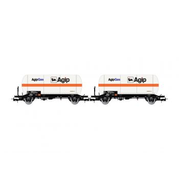 Rivarossi - FS 2-P 2-AXLE GAS TANK WAGONS SUN ROOF AGIPGAS IV (12/23) *