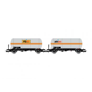 Rivarossi - FS 2-P 2-AXLE GAS TANK WAGONS SILVER LIQUIGAS III (12/23) *