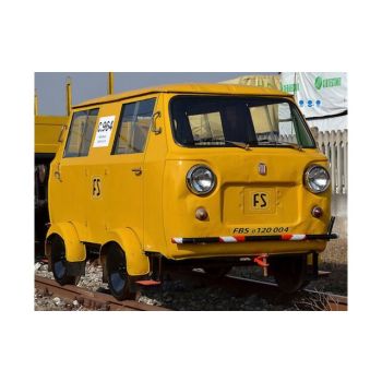 Rivarossi - 1/87 FS DRAISINA FIAT 500 ZONDER ROOSTER, GEEL, HISTORISCH