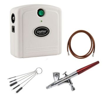 Sparmax - SPARMAX STARTERKIT MINI COMP AIRBRUSH 0,4MM SLANG