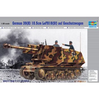 Trumpeter - 1/35 German 39(H) 10.5cm Lefh18(Sf) Auf Geschutzwagen - Trp00353