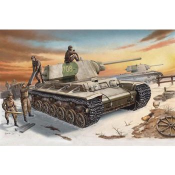 Trumpeter - 1/35 Russia Kv-1 Model 1942 Heavy Cast Turret Tank - Trp00359