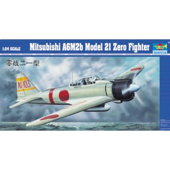 Trumpeter - 1/24 Mitsubishi A6m2b Model 21 Zero Fighter - Trp02405