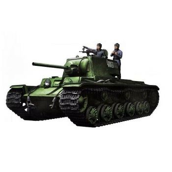 Trumpeter - 1/35 Kv-1 1942 Simplified Turret Tank W/tank Crew - Trp09597
