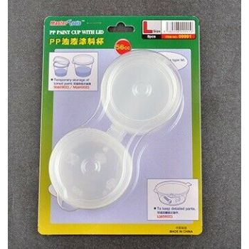 Trumpeter - Pp Paint Cup With Lid L-size X 8pcs 56cc - Trp09991