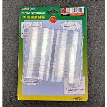 Trumpeter - Pp Paint Cup With Lid M-size X 10pcs 42cc - Trp09992