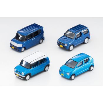 TomyTec - 1/24 CAR-COLLECTION 4X HONDA/SUZUKI BLUE