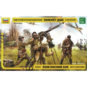 Zvezda - 1/35 SOVIET DSHK MACHINE GUN W/CREW WWII (?/23) *