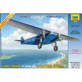 Zvezda - 1/72 PLANE FOKKER F-VIIB/3M SOUTHERN CROSS (12/23) *