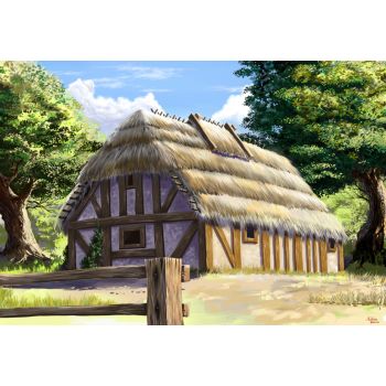 Zvezda - 1/72 EUROPEAN THATCHED COUNTRY HOUSE (8/24) *