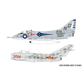 Airfix-mig 17f Fresco Douglas A-4b Skyhawk Dogfight  (6/20) * (Af50185)