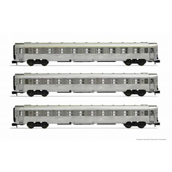 Arnold - Sncf 3-unit Dev Inox Coaches A9 + B10 Coaches Iii (9/21) * - ARN-HN4335