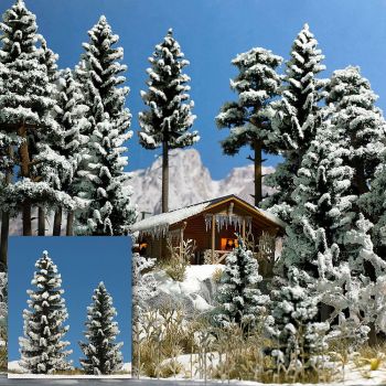 Busch - 2 Schnee-fichten, 90/120 Mm (Bu6152)
