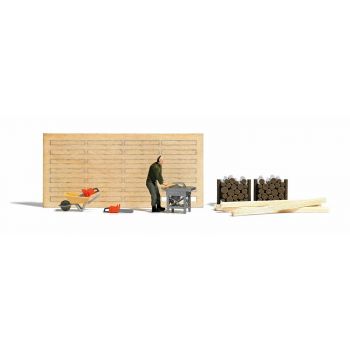 Busch - A-set:baukreissäge M.figur H0 (Bu7807)