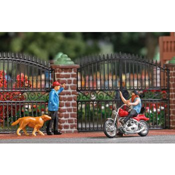Busch - Us Motorrad Mit Biker H0 (2/20) * - BU7861