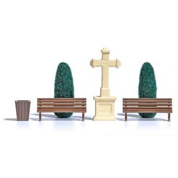 Busch - Steinkreuz & Lebensbäume N (Bu8110)