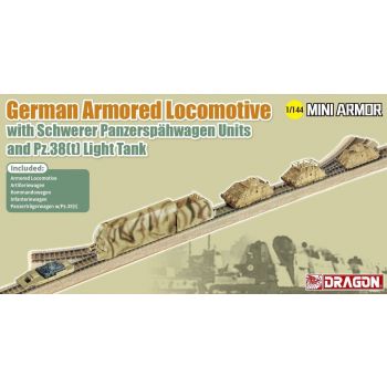 Dragon - 1/144 Mini Armor German Armored Locomotive Pz.38t (9/21) *dra14151