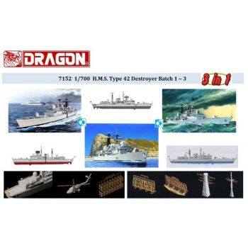 Dragon - 1/700 H.m.s. Type 42 Destroyer Batch 1~3 - DRA7152