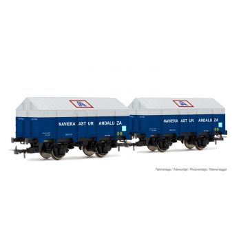 Electrotren - R.n. 2-p 2-axle Covered Wagons Andaluza Iii - ELE-HE6010
