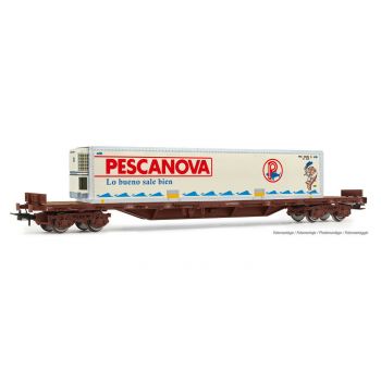 Electrotren - Renfe Mmqc 4-axle Stake Wagon Pescanova Iv (12/21) * - ELE-HE6034