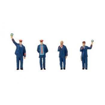 Faller - Lot de figurines avec minibruitage Personnel ferroviaire & sifflement - FA180237
