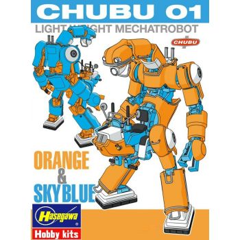 Hasegawa - 1/35 Mechatrobot Chubu 01 No. 01/02 Orange En Blue (1/22) *has664791