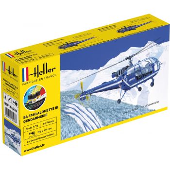 Heller - 1/72 Starter Kit Sa 316b Alouette Iii Gendarmeriehel56286