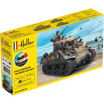 Heller - 1/72 Starter Kit M4a2 Sherman Division Leclerchel56894